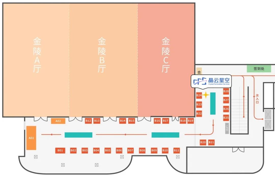 晶云星空：B24 展位圖